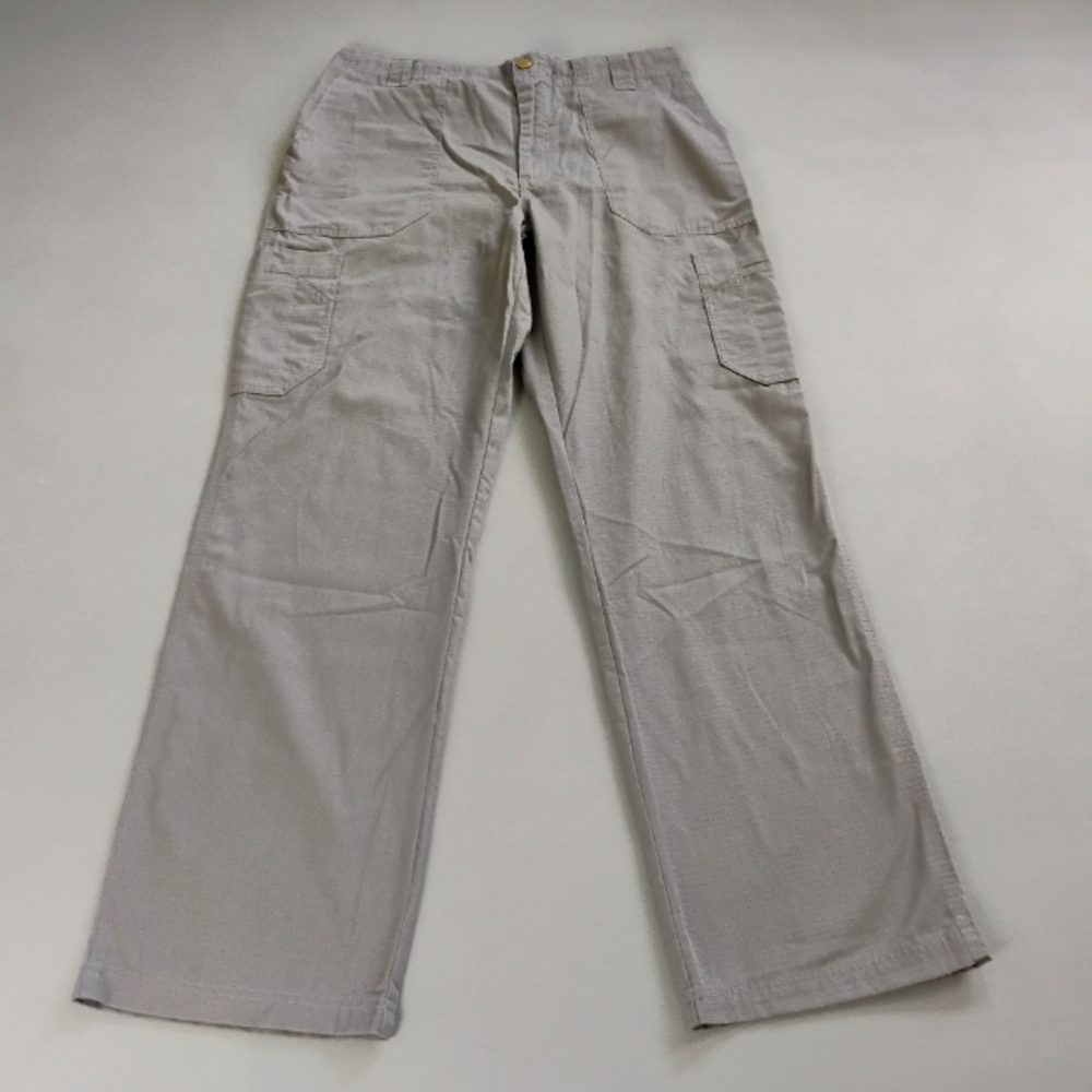 Carhartt Carpenter Cargo Pants Men M Gray Canvas Flat Front Work